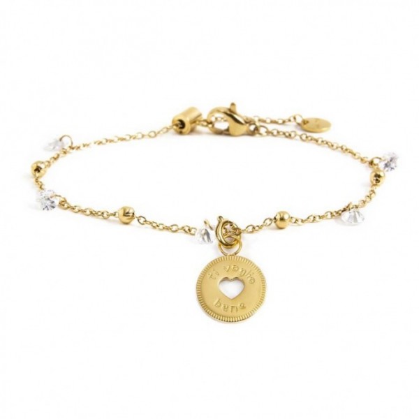 15BR082G-W BRACCIALE CON PENDENTE TI VOGLIO BENE