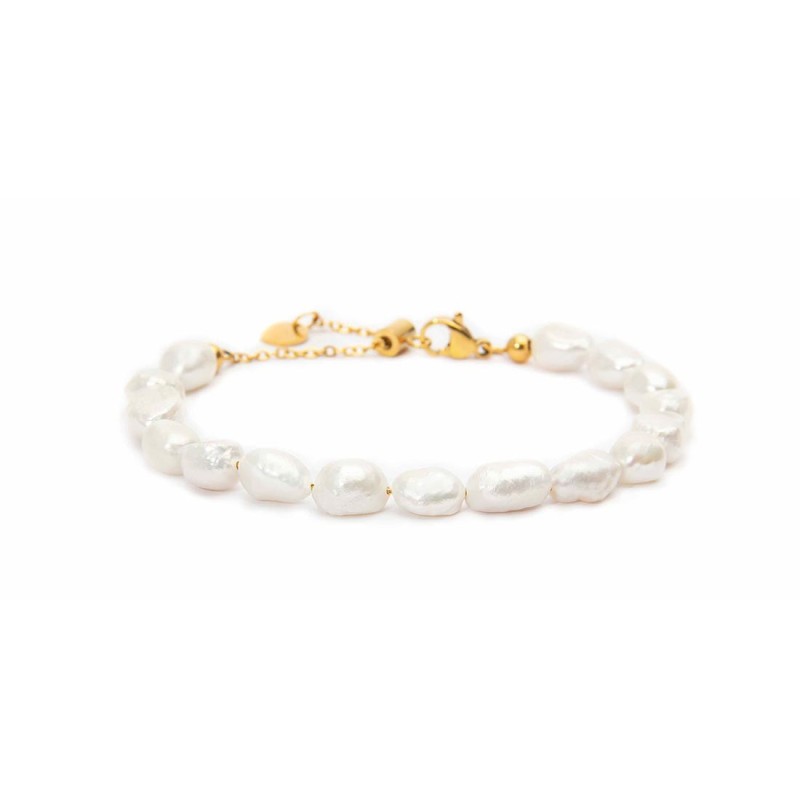 Bracciale con perle di fiume masticate - Gioielleria Fondente