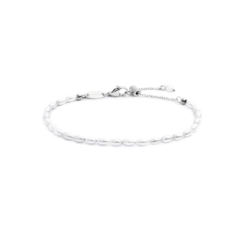 Bracciale con perle ovali