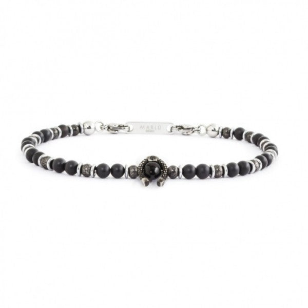 Bracciale Elementi Bruniti E Onice Nero - Gioielleria Fondente