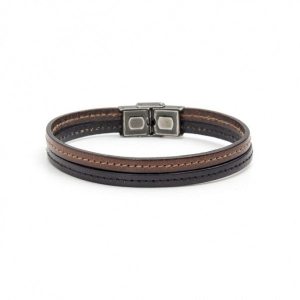4br1800nm BRACCIALE BICOLORE IN PELLE