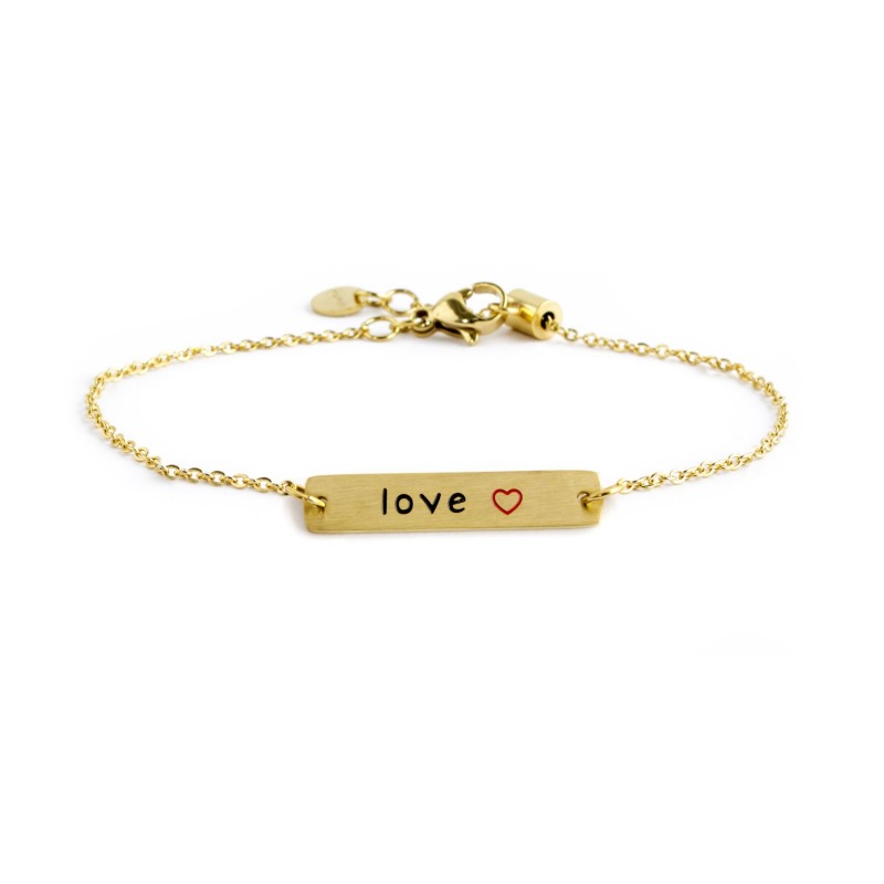 18br144g Bracciale tag love