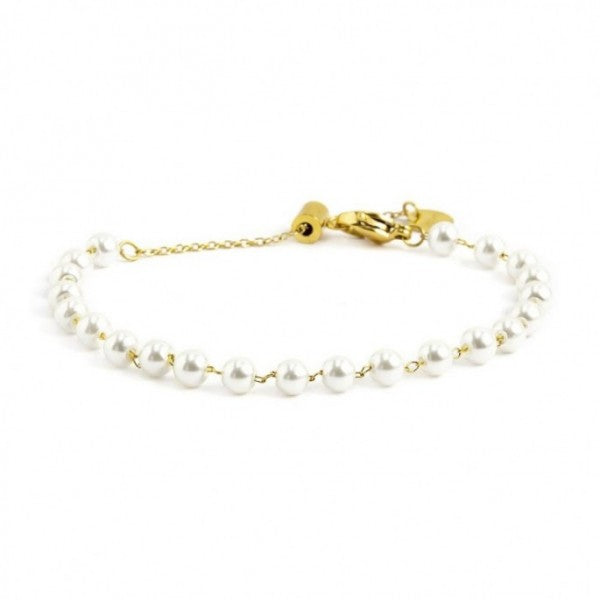 2br0090g-w BRACCIALE CON PERLE 4.30mm