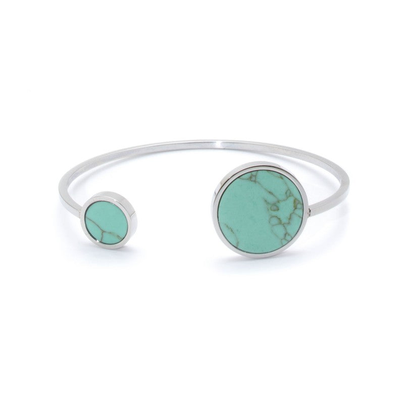 2br0050t Bracciale rigido con pietra turchese