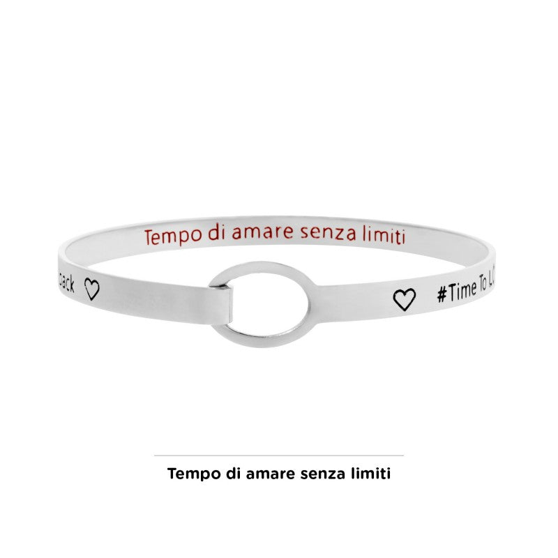 18br063 Bracciale rigido love the moon and back