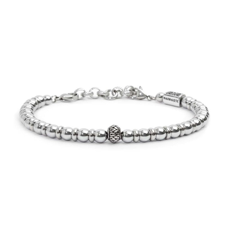 Bracciale sfere ematite 6mm - Gioielleria Fondente