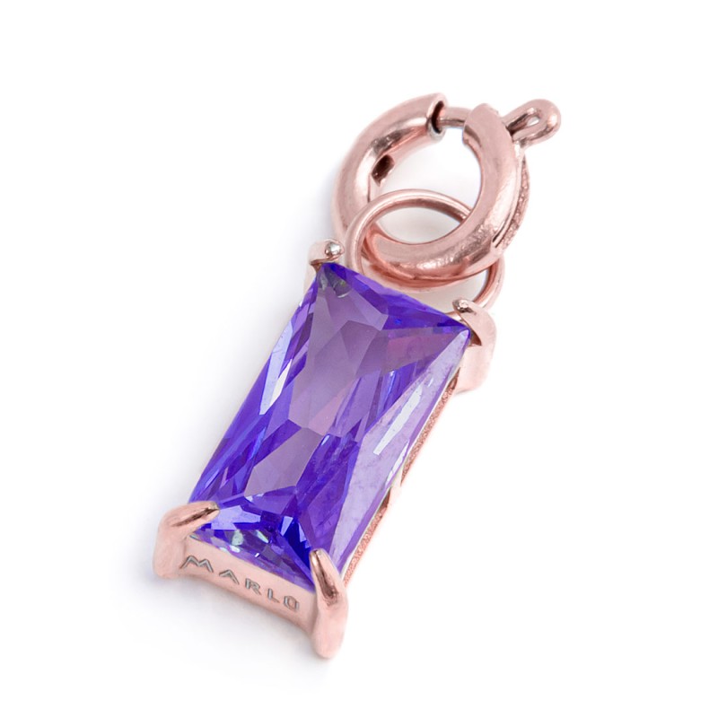 Charm con zircone baguette - Gioielleria Fondente