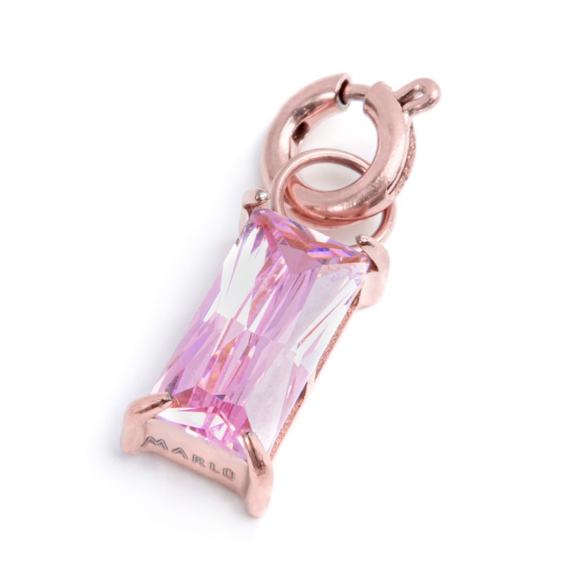 Charm con zircone baguette - Gioielleria Fondente