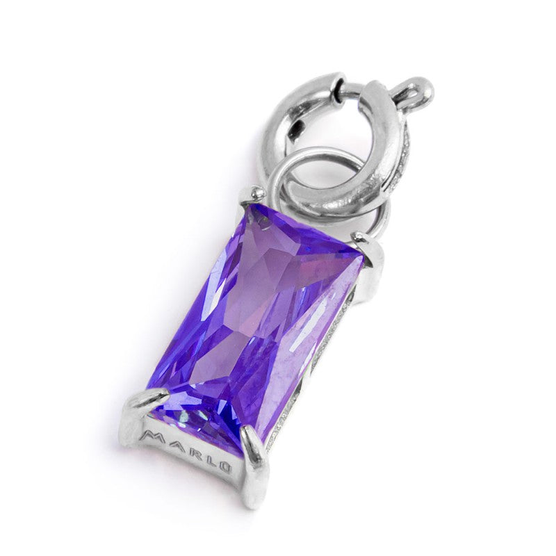 Charm con zircone baguette - Gioielleria Fondente
