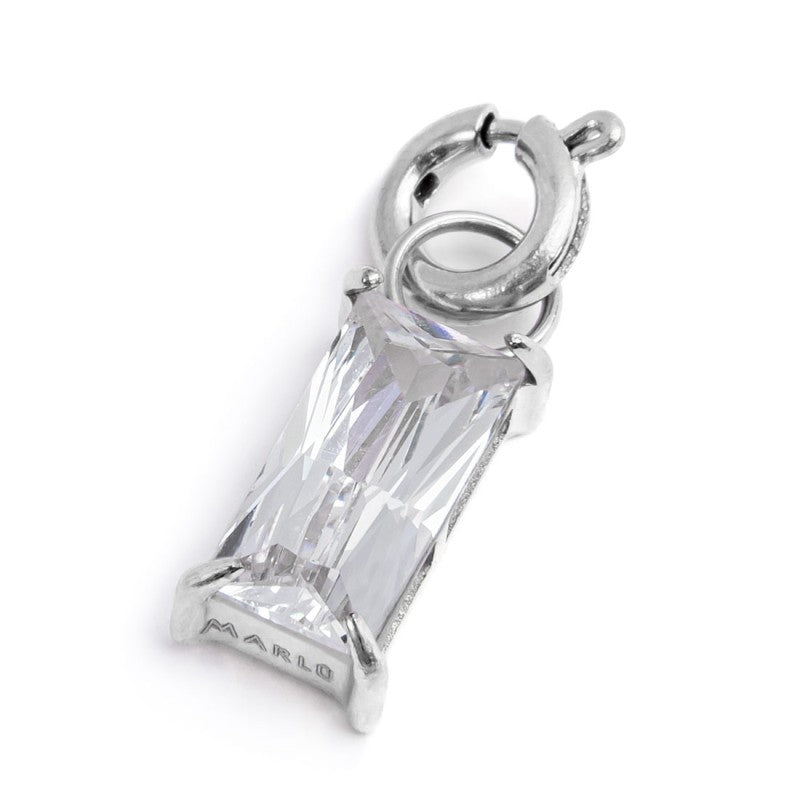 Charm con zircone baguette - Gioielleria Fondente