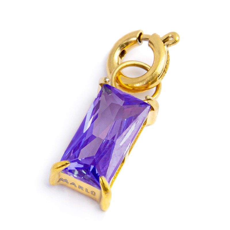 Charm con zircone baguette - Gioielleria Fondente