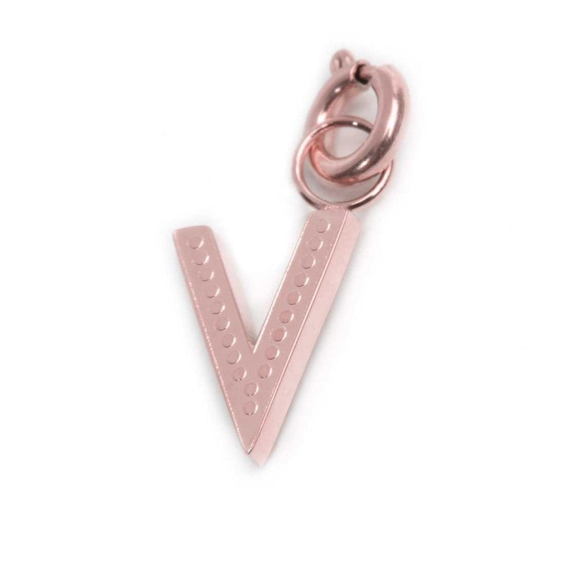 Charm lettera V con cristalli - Gioielleria Fondente
