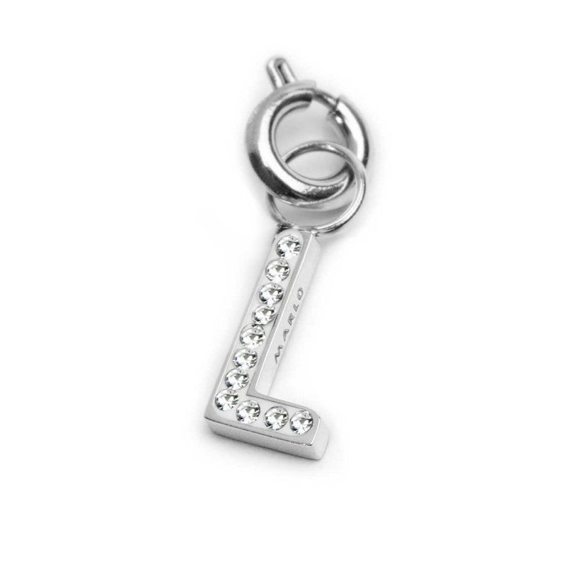Charm lettera L con cristalli - Gioielleria Fondente
