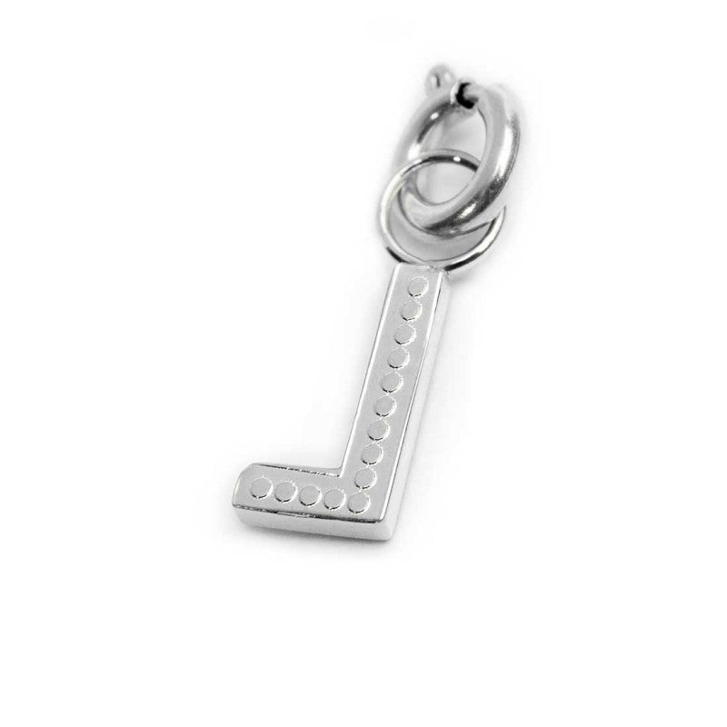 Charm lettera L con cristalli - Gioielleria Fondente