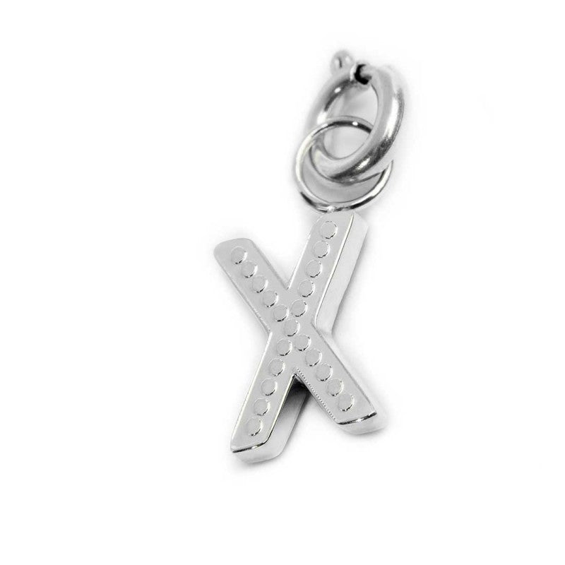 Charm lettera X con cristalli - Gioielleria Fondente