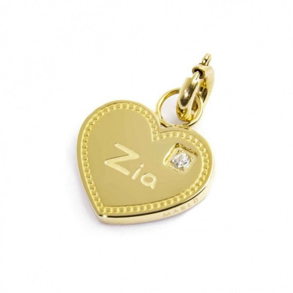 15CH151G CHARM ZIA A FORMA DI CUORE CON CRISTALLO BIANCO