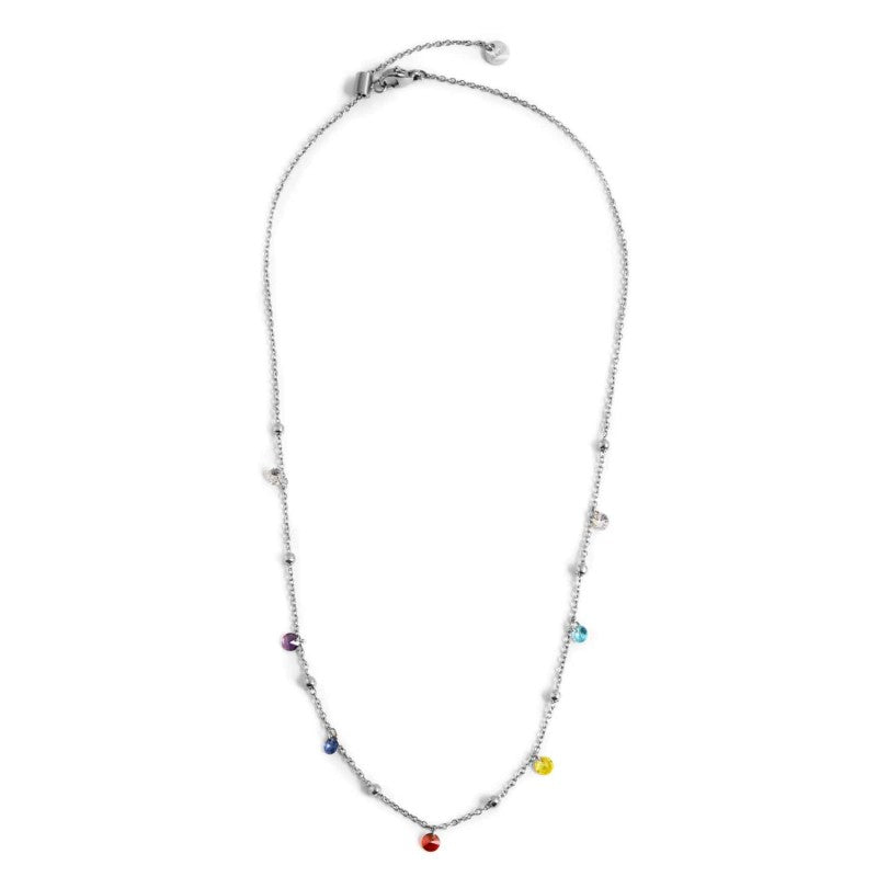2co0064-rgb Collana con cristalli colorati e sfere
