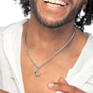 Collana catena a sfere con stella