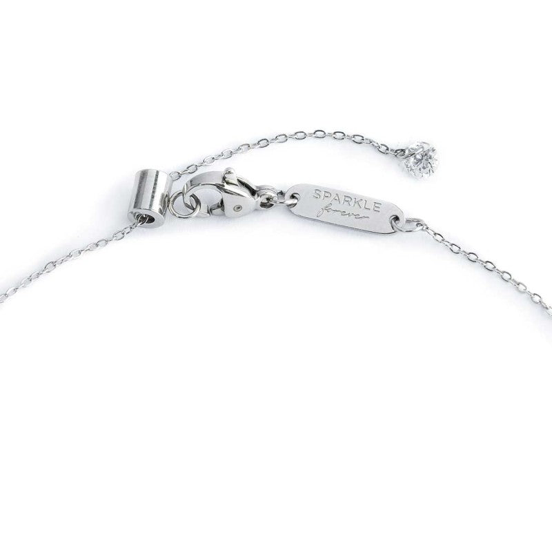 Collana catena cutting cross zircone centrale 4.25mm