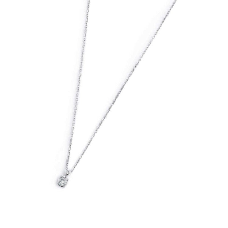 Collana catena cutting cross zircone centrale 4.25mm