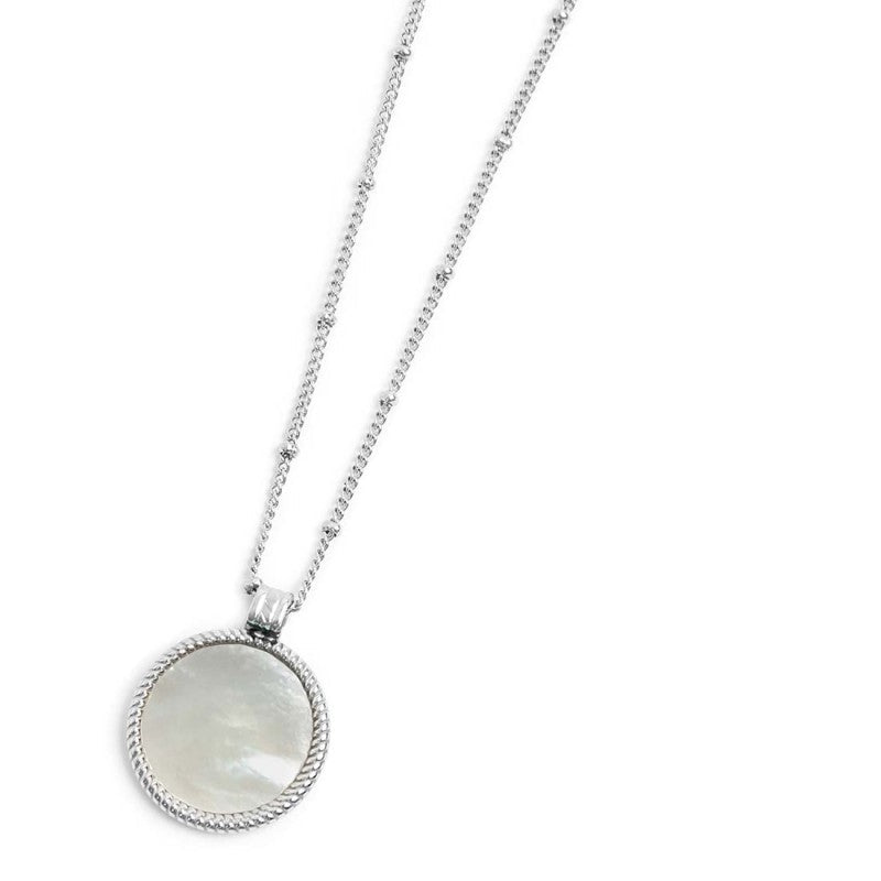 Collana catena grumetta con pendente tondo - Gioielleria Fondente