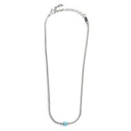 Collana catena snake con sfera centrale