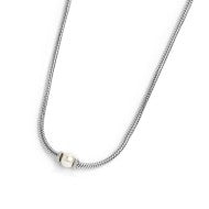 Collana catena snake con sfera centrale