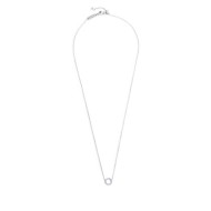 Collana cerchio 0,8cm con zirconi bianchi