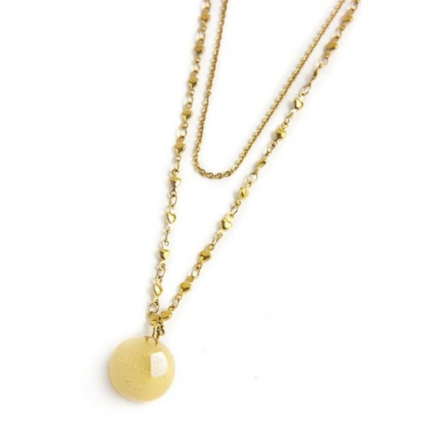 COLLANA CHIAMA ANGELI CON DOPPIA CATENA - Gioielleria Fondente