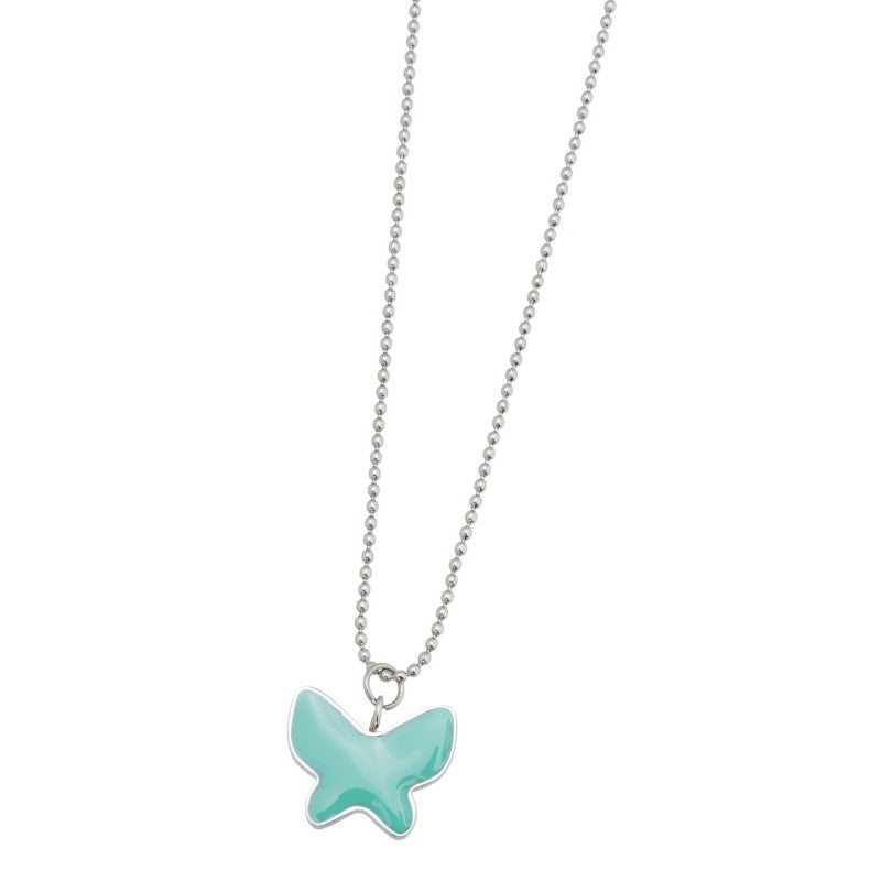 18cn053t Collana con farfalla grande smaltata