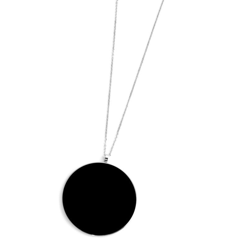 2co0054-n Collana con pendente acrilico nero