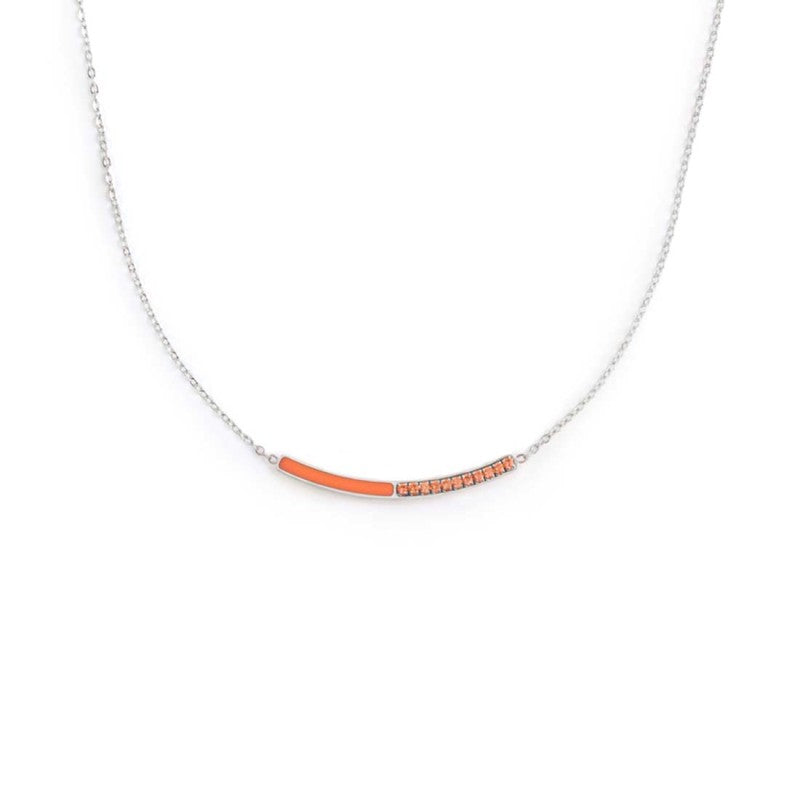 Collana con zirconi e smalto