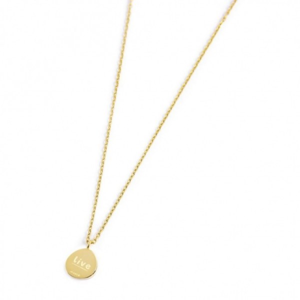 Collana Medaglietta Pendente Rosa Dei Venti Con Strass Bianchi - Gioielleria Fondente