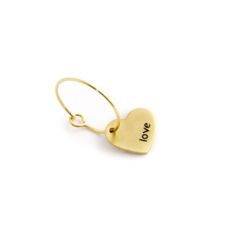 18or065g Mono Orecchino cerchio cuore love