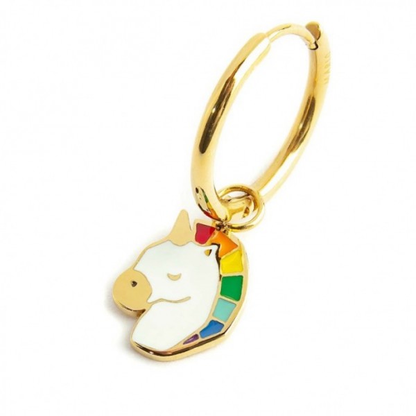 18or069g Orecchino con unicorno
