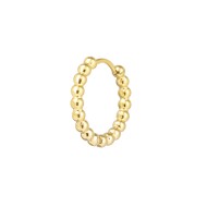 Orecchino a cerchio 1,7 cm trama con sfere