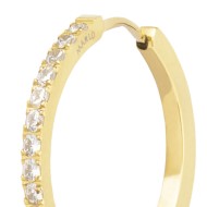 Orecchino a cerchio 2.4cm con zirconi