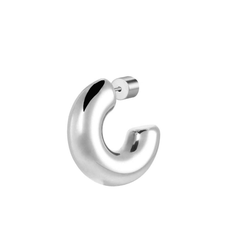 Orecchino a lobo a cerchietto 2,2cm con chiusura perla