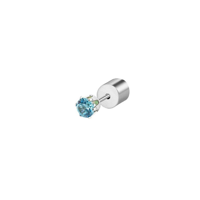 2or0091-am Orecchino con zircone acquamarina