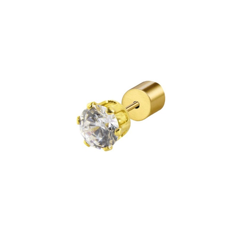 2or0093g-w Orecchino con zircone bianco