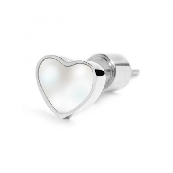 15OR014-W ORECCHINO CUORE CON MADREPERLA
