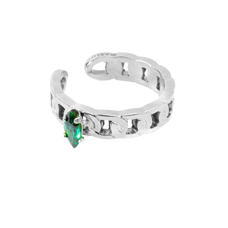 Orecchino ear cuff con zircone - Gioielleria Fondente