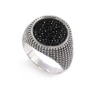 Piastrina tonda con cristalli changy