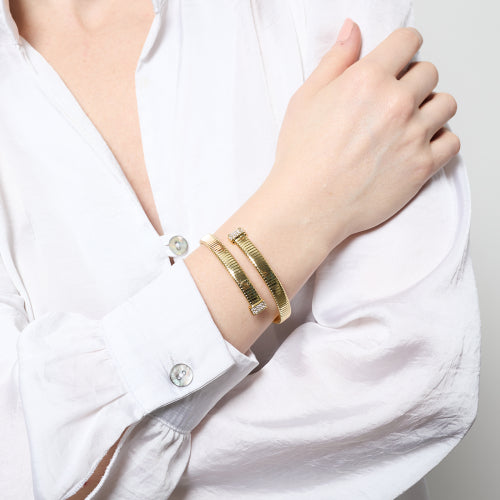 Bracciale tubogas con zirconi 2674